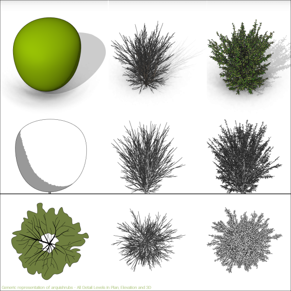 arquishrubpack04_Smoke Tree x 3 scalable - Image 5