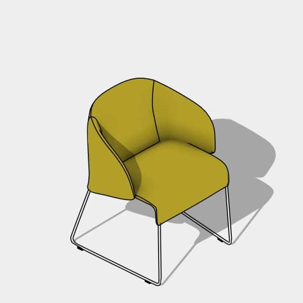 Download Free Revit armchair family with clean realistic shapes | arquitree