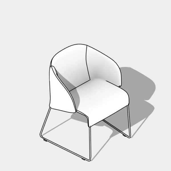 Download Free Revit armchair family with clean realistic shapes | arquitree